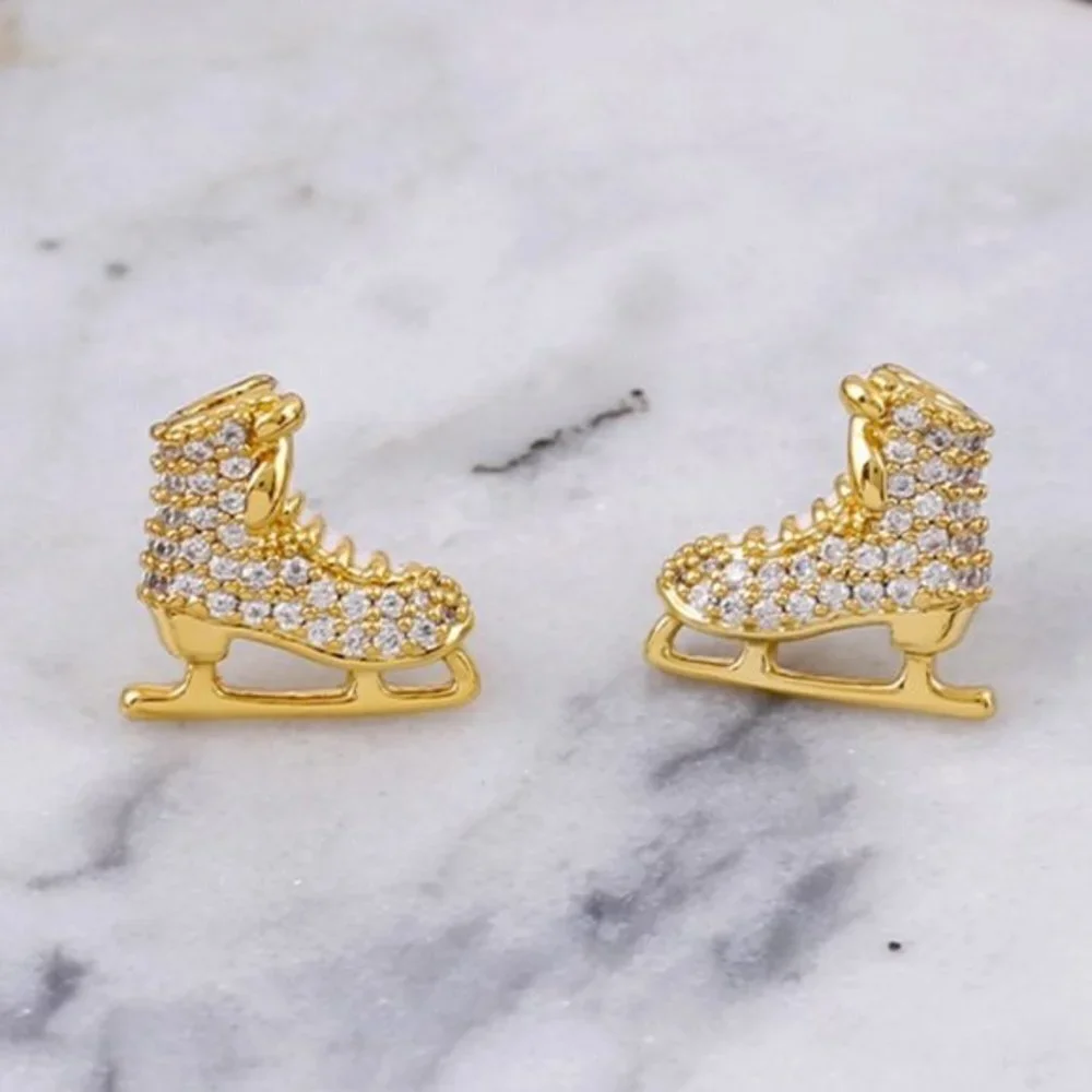 Kate Spade Snow Day Ice Skate Stud Earrings